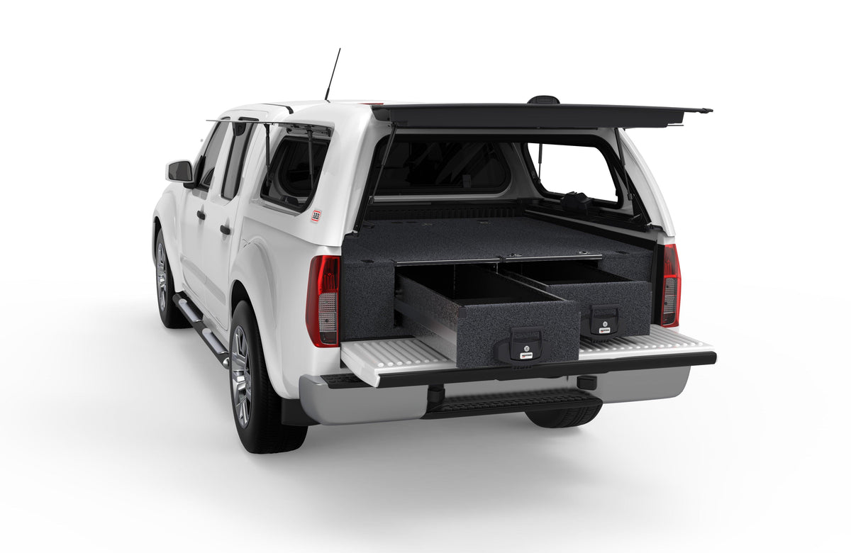 Fixed Floor Drawers - Nissan Navara D40 Rx Dual Cab 11/2005-03/2015