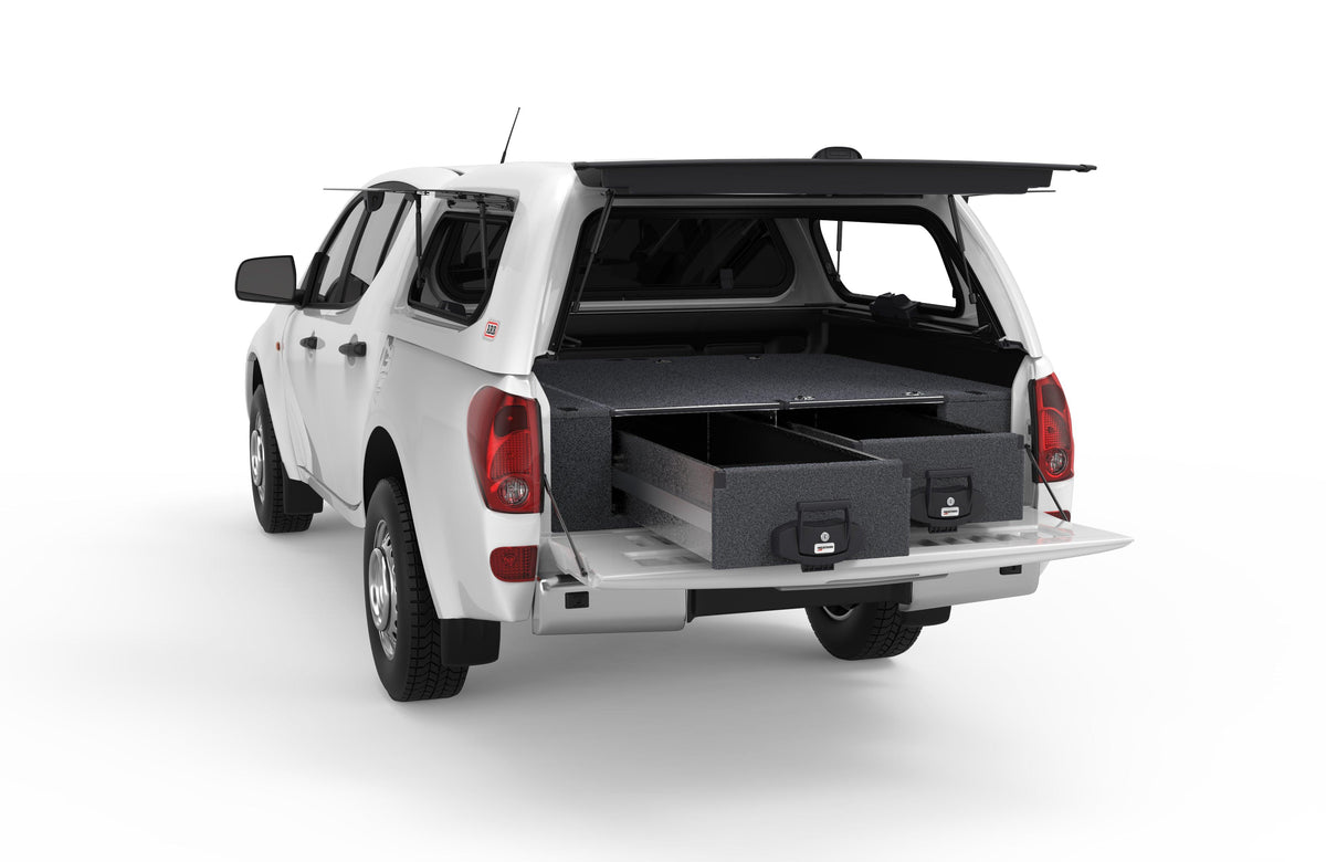 Fixed Floor Drawers - Mitsubishi Triton Ml Dual Cab 08/2006-09/2009