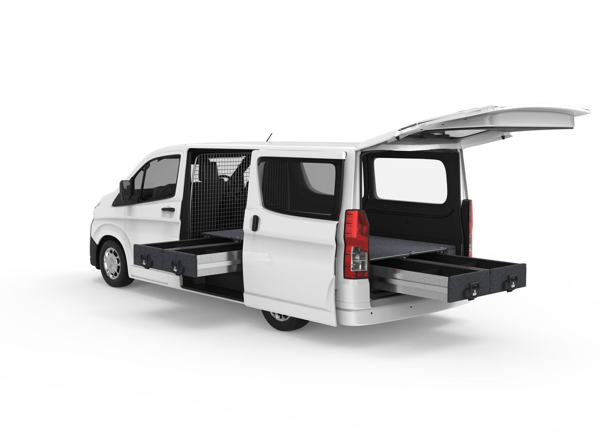 Fixed Floor Side Drawers & Fixed Floor Rear Drawers - Toyota Hiace Van 05/2019-current