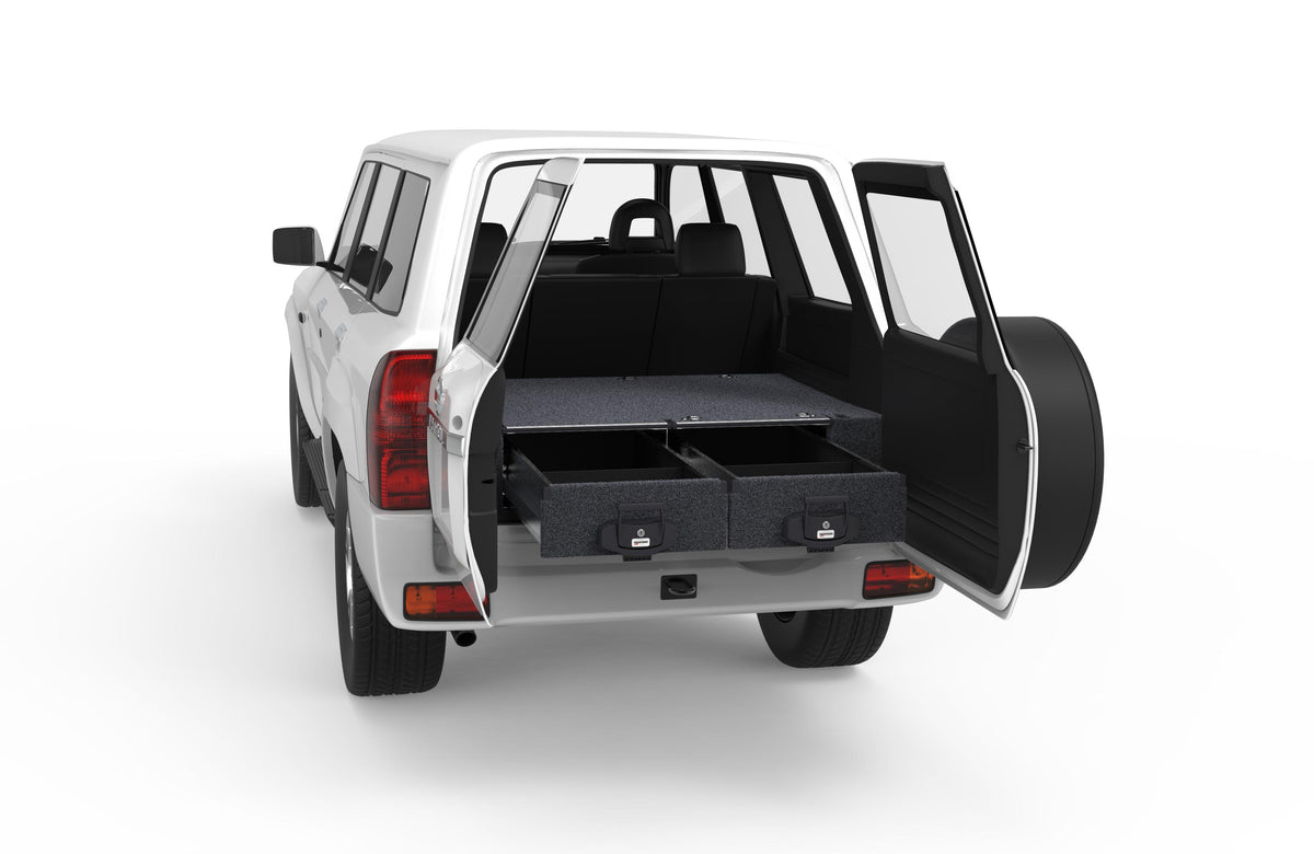 Fixed Floor Drawers - Nissan Patrol Gu Wagon Without Rear Air Con 11/1997-12/2016