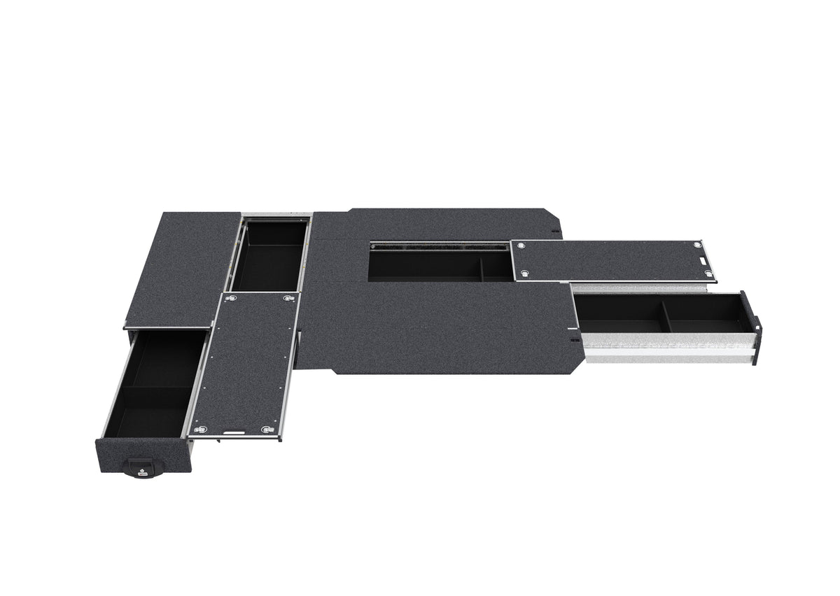 Single Roller Floor Side Drawers & Single Roller Floor Rear Drawers - Toyota Hiace Van 05/2019-current