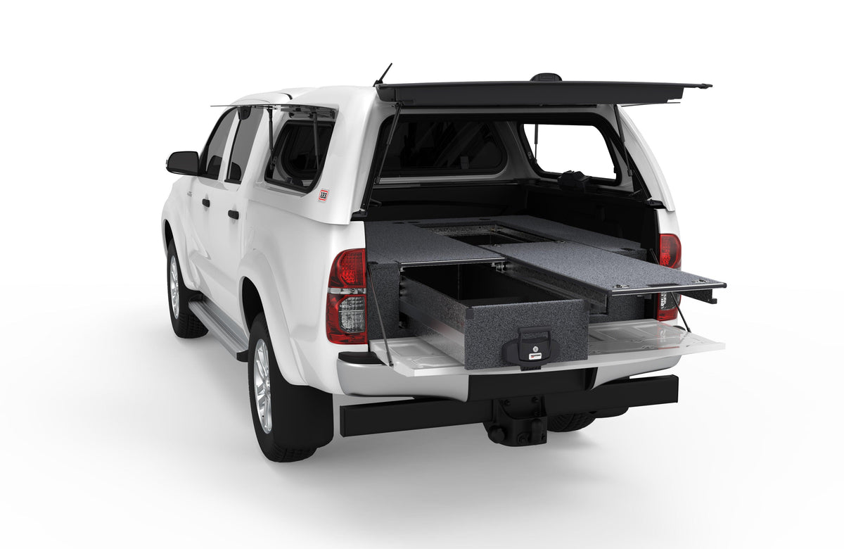 Single Roller Floor Drawers - Toyota Hilux Dual Cab Sr5 J Deck 03/2005-09/2015