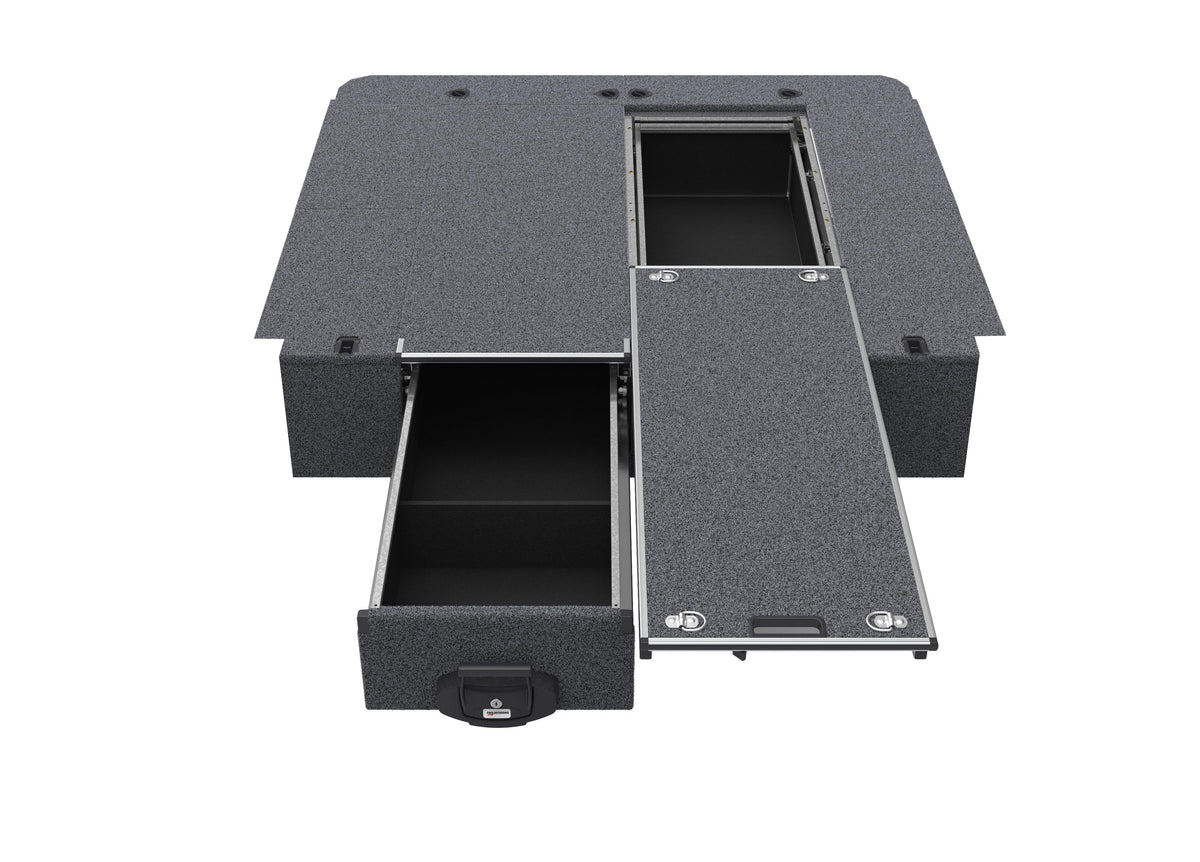 Single Roller Floor Drawers - Nissan Navara D40 Stx Dual Cab 11/2005-03/2015