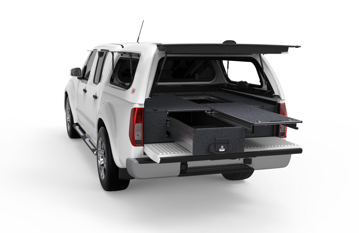 Single Roller Floor Drawers - Nissan Navara D40 Stx Dual Cab 11/2005-03/2015