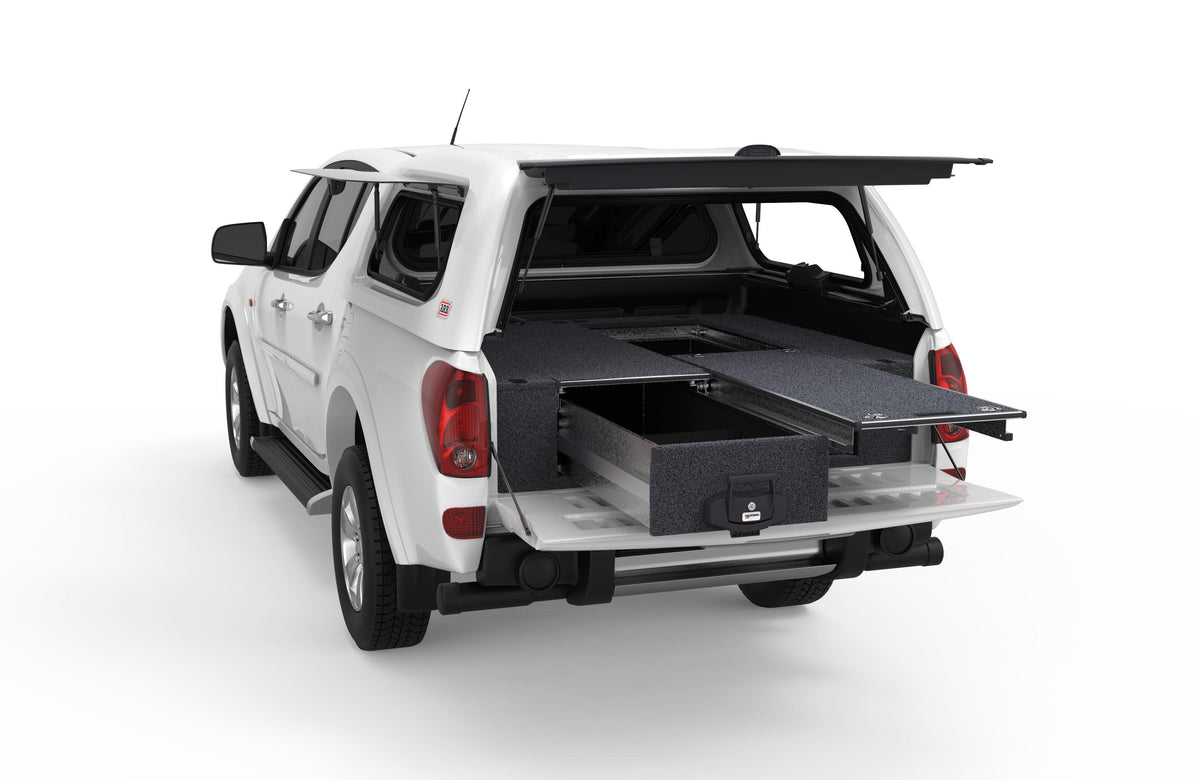 Single Roller Floor Drawers - Mitsubishi Triton Mn Dual Cab 10/2009-02/2015