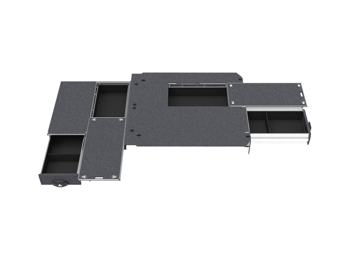 Single Roller Floor Side Drawers & Single Roller Floor Rear Drawers - Toyota Hiace Slwb Van 08/2022-current