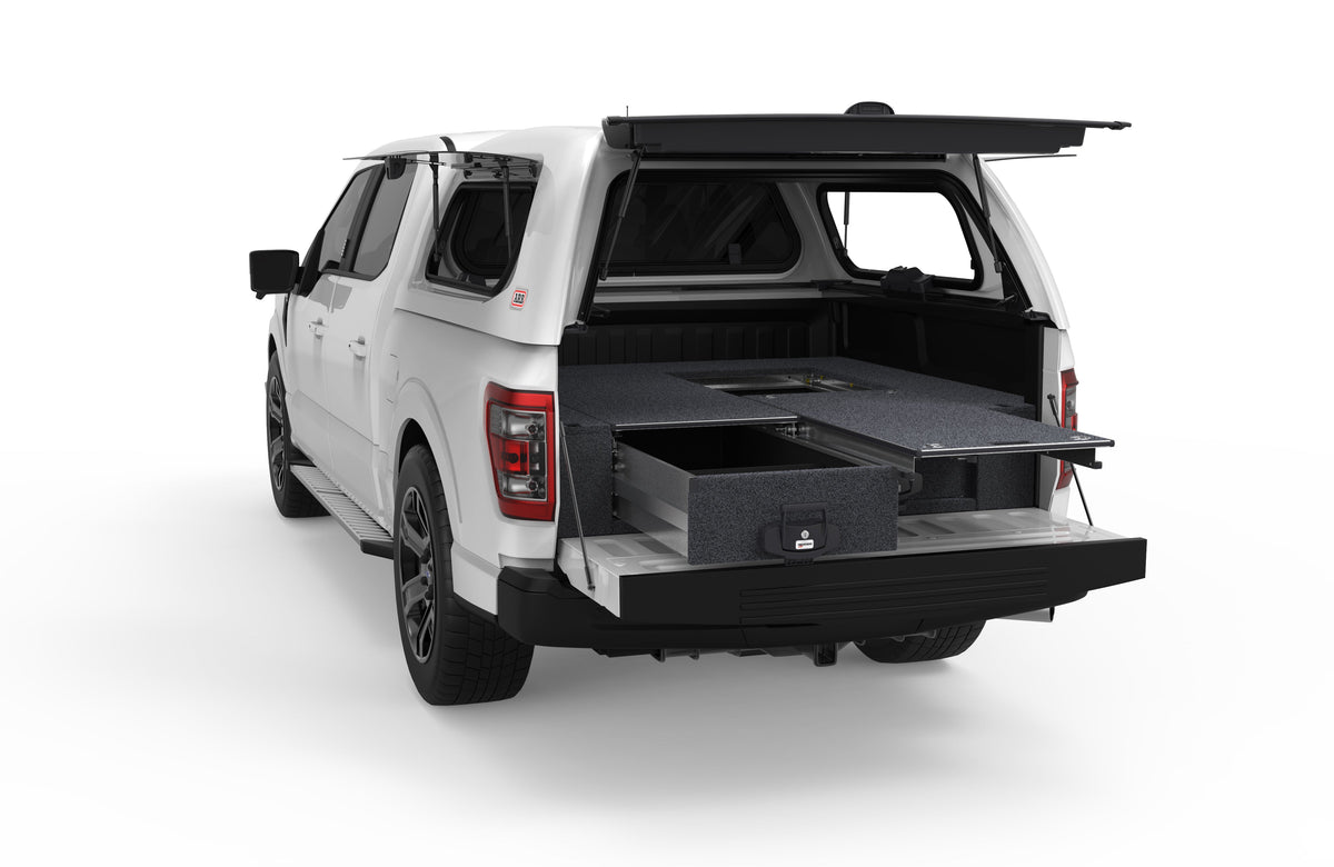 Single Roller Floor Drawers - Ford F150 Max Internal Tray Length 1700mm 5'7'' 10/2023-current