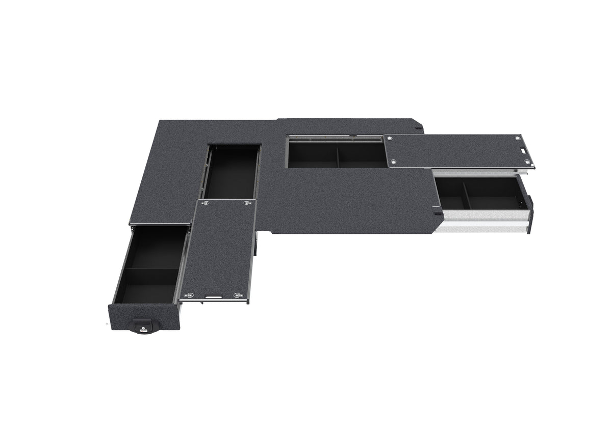 Single Roller Floor Side Drawers & Single Roller Floor Rear Drawers - Toyota Hiace Van 05/2019-current