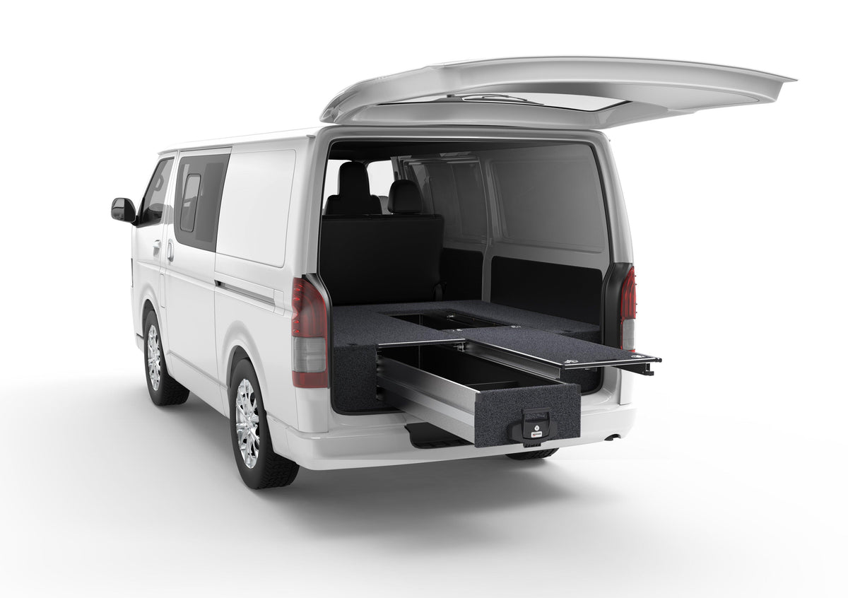 Single Roller Floor Drawers - Toyota Hiace Van 01/2005-04/2019
