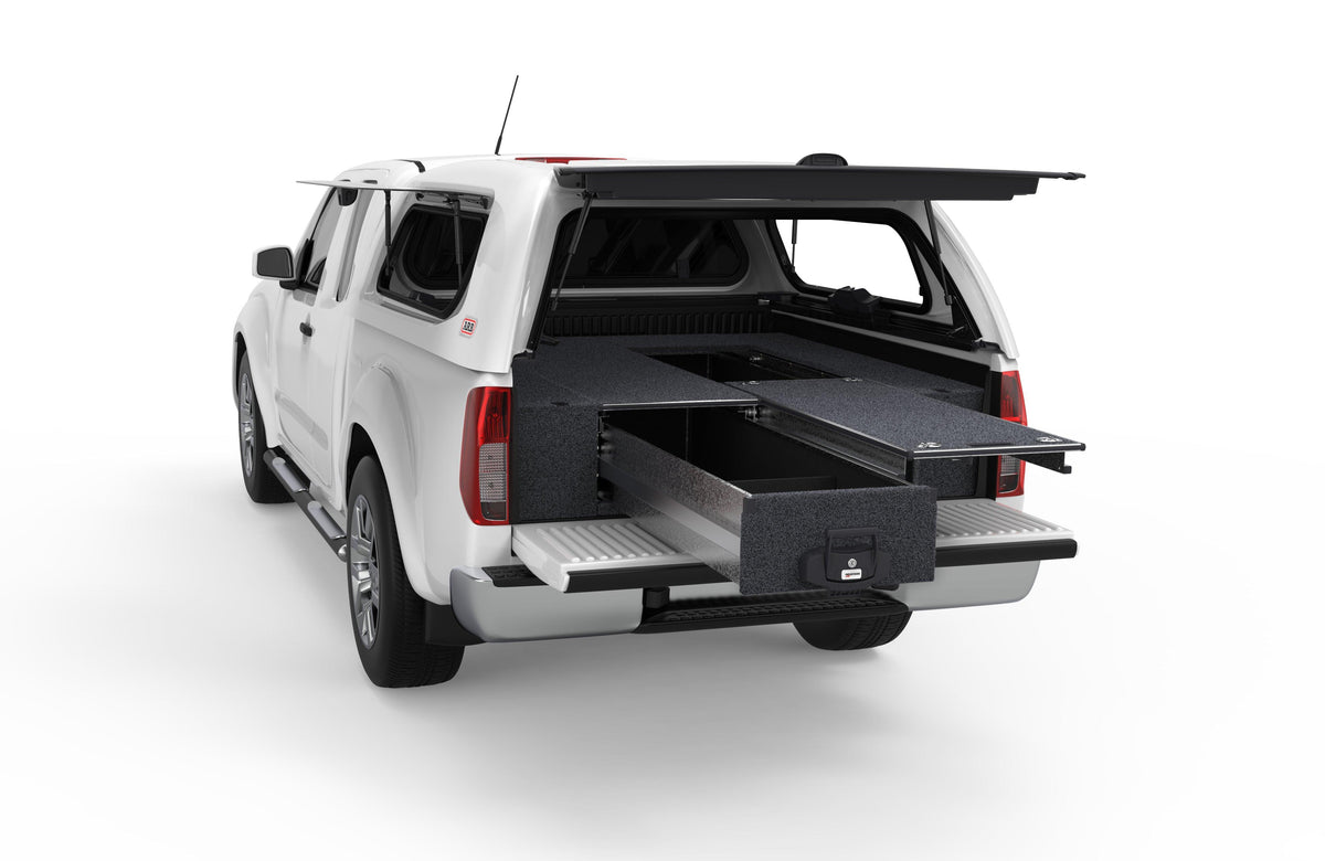 Single Roller Floor Drawers - Nissan Navara D40 Stx King/extra Cab 11/2005-03/2015