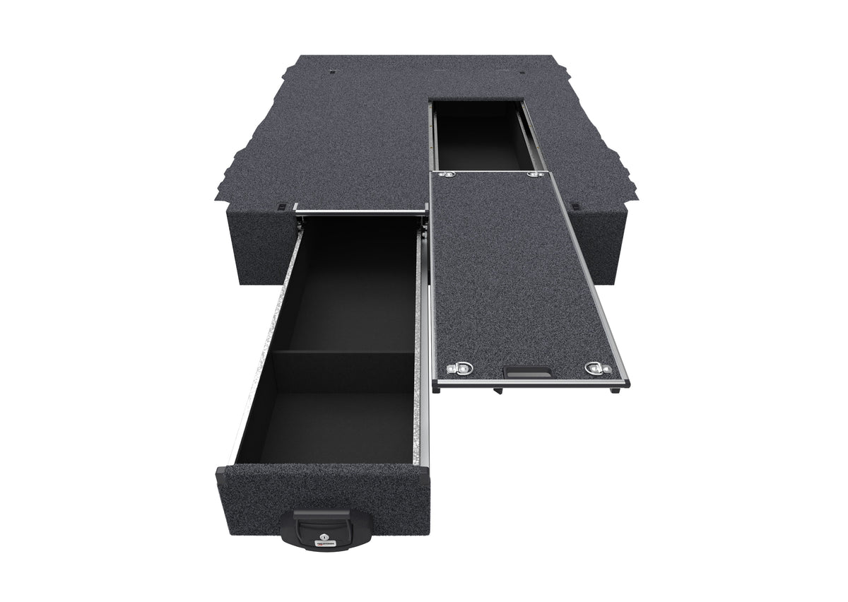 Single Roller Floor Drawers - Ford F150 Lwb Max Internal Tray Length 1700mm 5'7'' 10/2023-current
