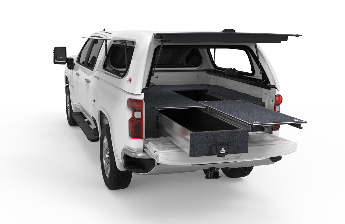 Single Roller Floor Drawers - Chevrolet Silverado 2500 Max Internal Tray Length 1900mm 6'4'' 01/2020-current