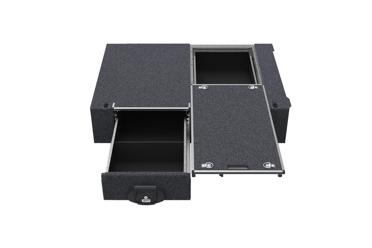 Single Roller Floor Drawers - Nissan Patrol Gu Wagon With Rear Air Con 11/1997-12/2016