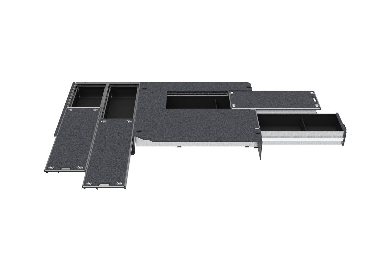 Dual Roller Floor Side Drawers & Single Roller Floor Rear Drawers - Toyota Hiace Van 01/2005-04/2019