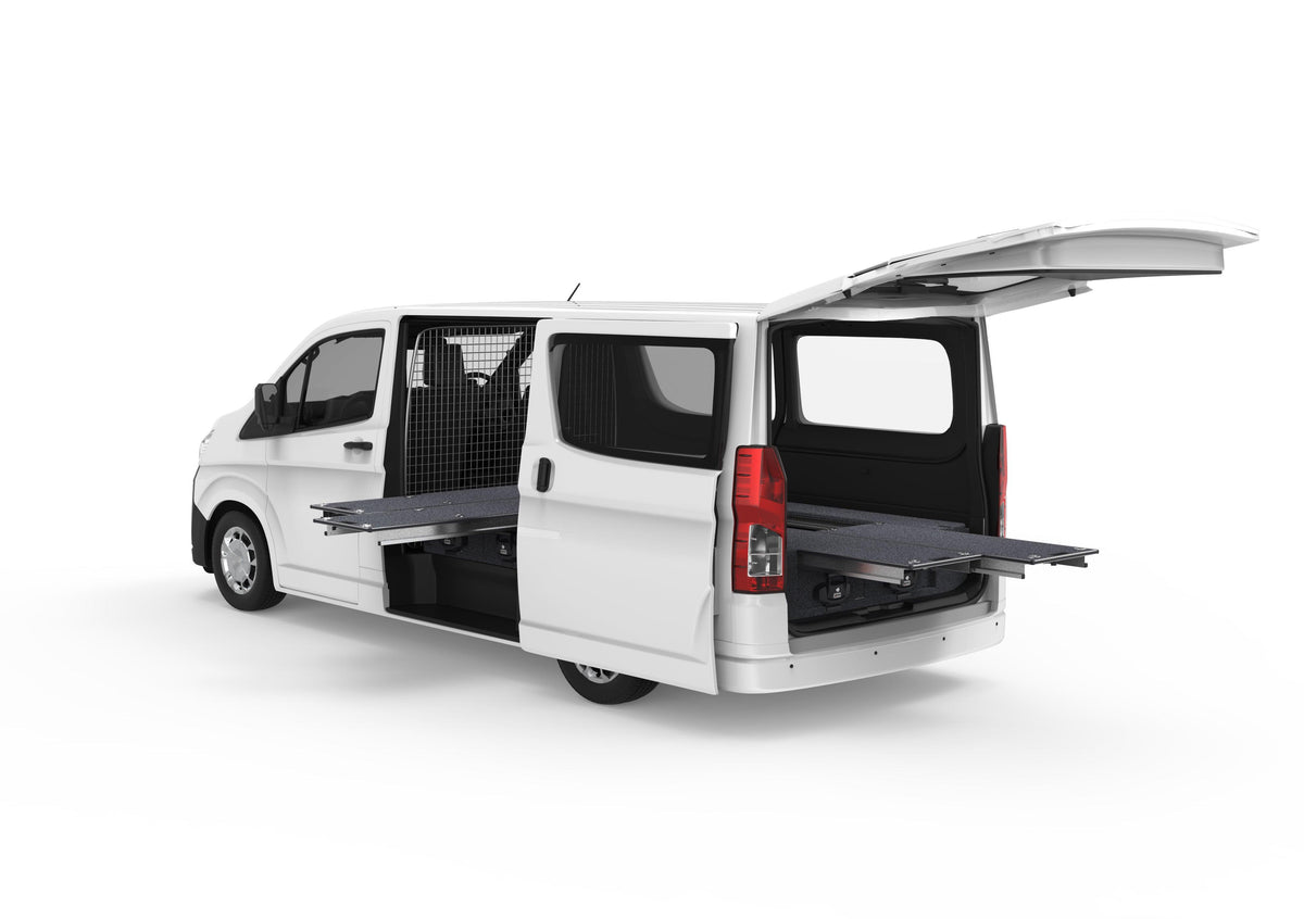 Dual Roller Floor Side Drawers & Dual Roller Floor Rear Drawers - Toyota Hiace Van 05/2019-current