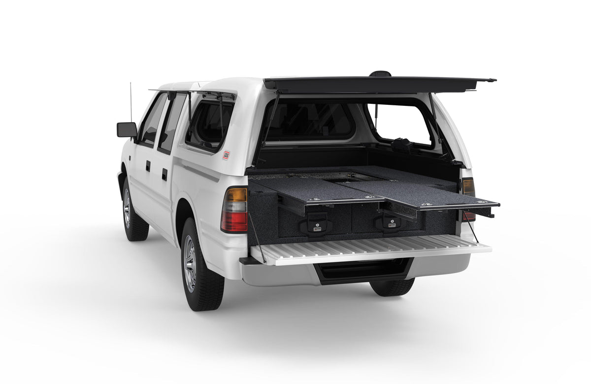 Dual Roller Floor Drawers - Holden Rodeo Dual Cab 01/1988-11/2002