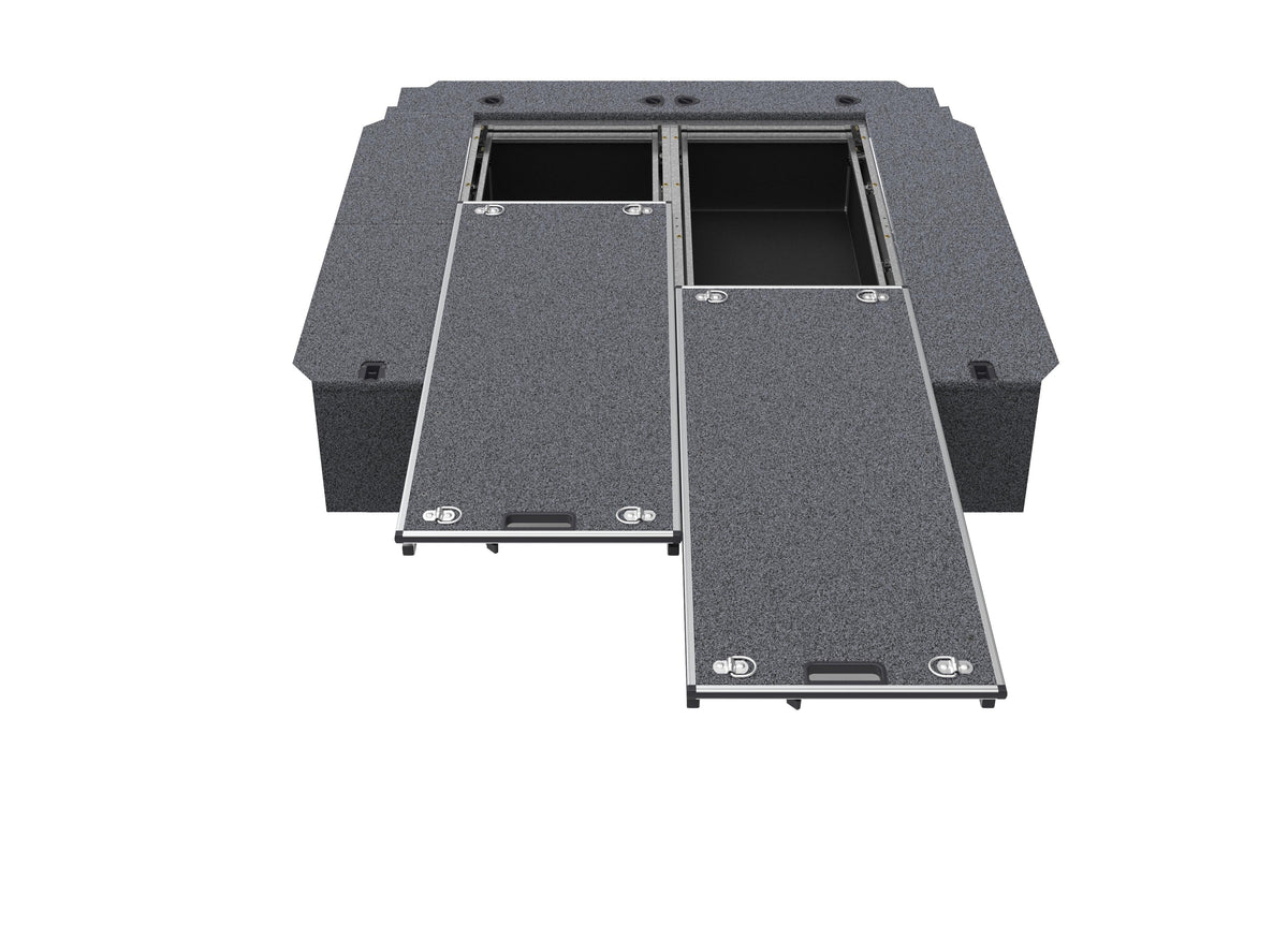 Dual Roller Floor Drawers - Mitsubishi Triton Ml Dual Cab 08/2006-09/2009