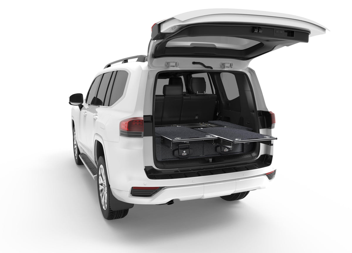 Dual Roller Floor Drawers - Toyota Landcruiser 300 Series 7 Seat Wagon 07/2021-current