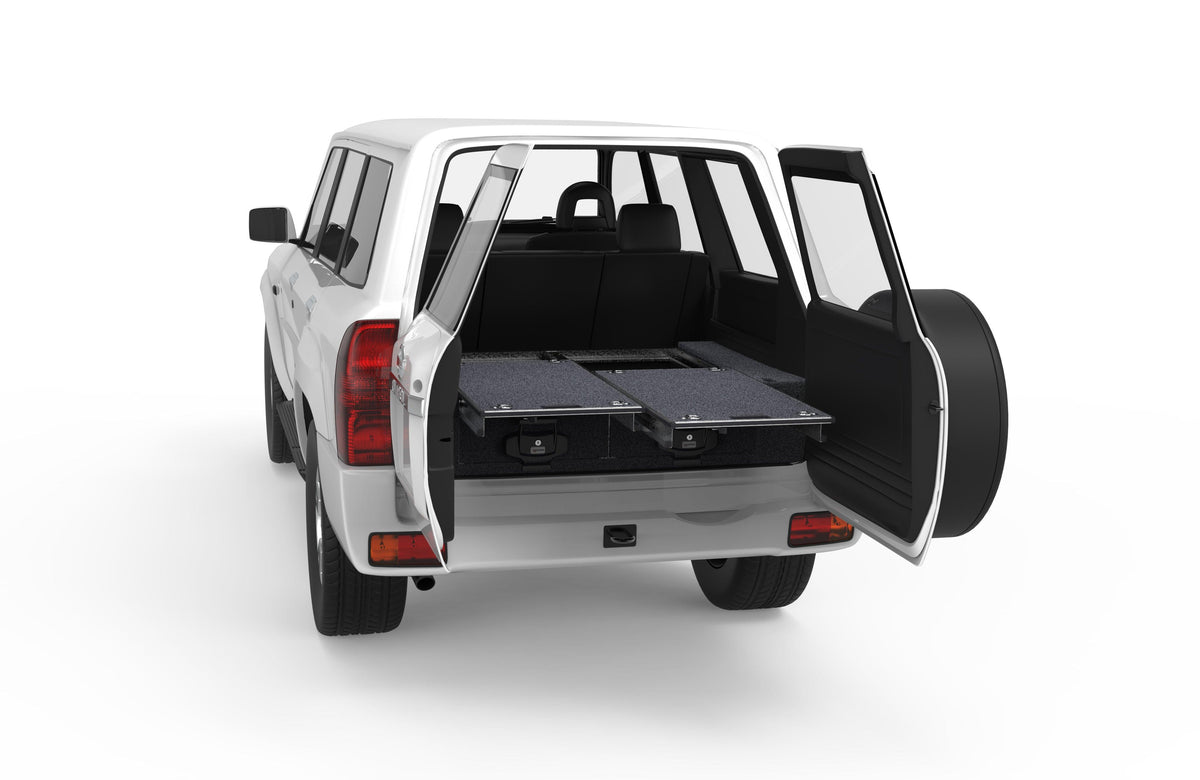 Dual Roller Floor Drawers - Nissan Patrol Gu Wagon Without Rear Air Con 11/1997-12/2016
