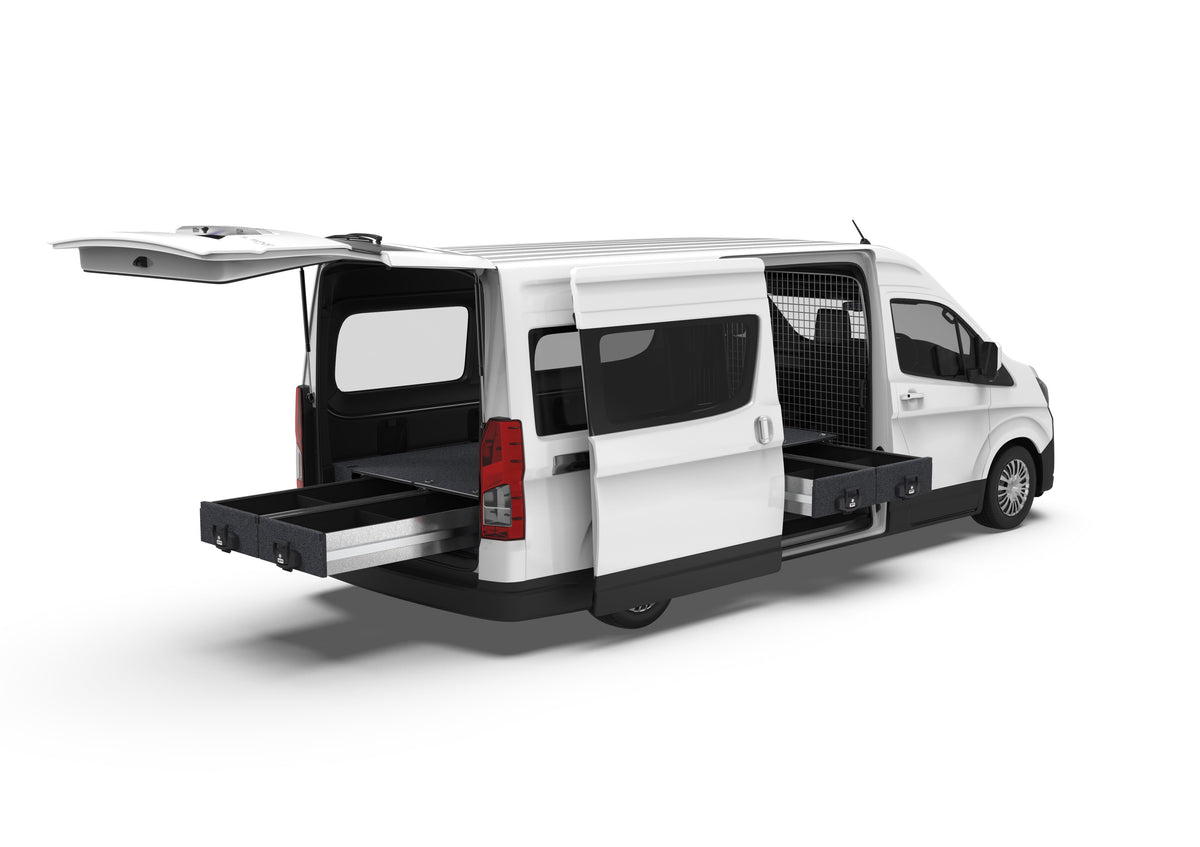 Fixed Floor Side Drawers & Fixed Floor Rear Drawers - Toyota Hiace Slwb Van 08/2022-current