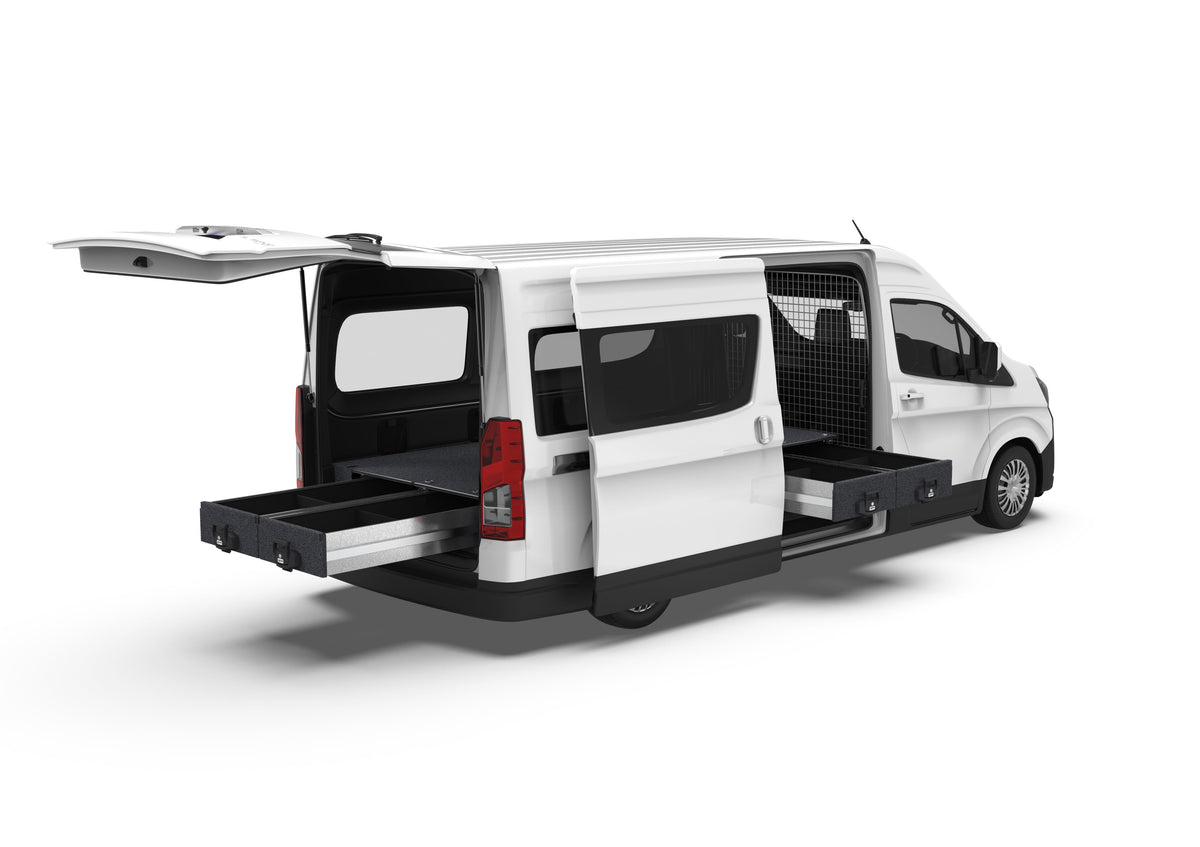 Fixed Floor Side Drawers & Fixed Floor Rear Drawers - Toyota Hiace Slwb Van 08/2022-current