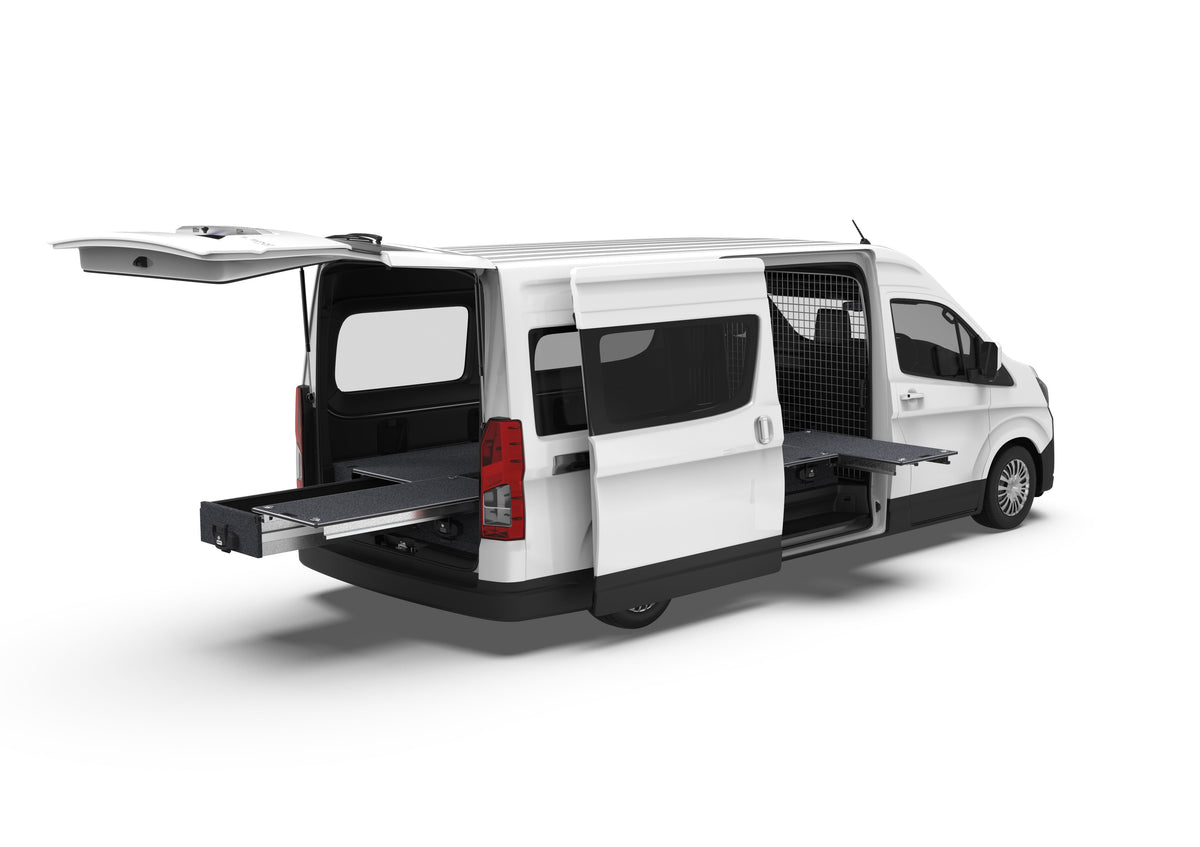 Dual Roller Floor Side Drawers & Single Roller Floor Rear Drawers - Toyota Hiace Slwb Van 08/2022-current