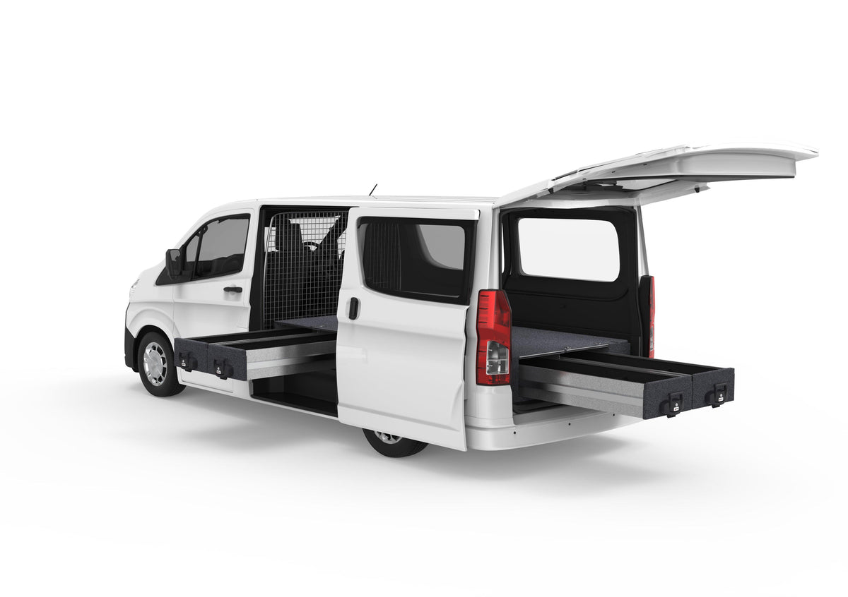 Fixed Floor Side Drawers & Fixed Floor Rear Drawers - Toyota Hiace Van 05/2019-current
