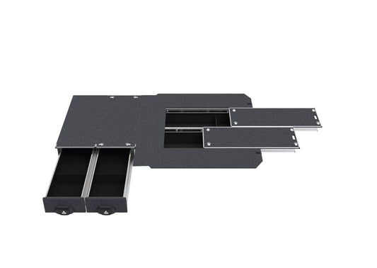 Fixed Floor Side Drawers & Dual Roller Floor Rear Drawers - Toyota Hiace Van 05/2019-current