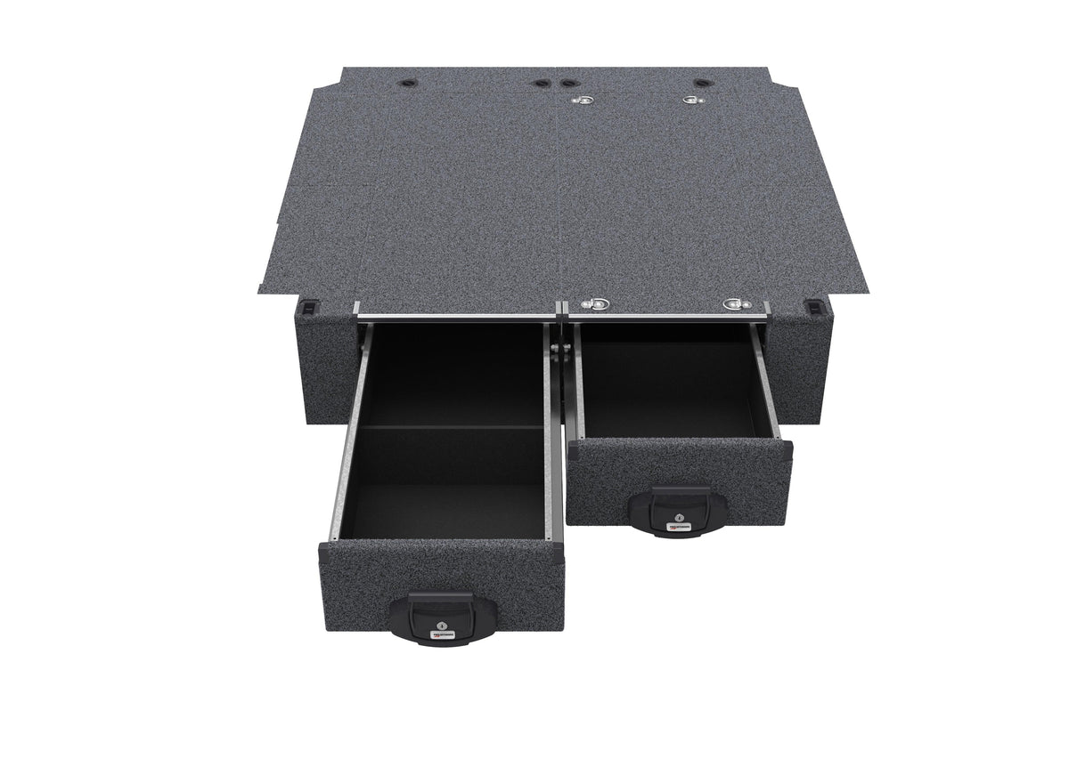 Fixed Floor Drawers - Nissan Navara D22 Dual Cab 04/1997-03/2015