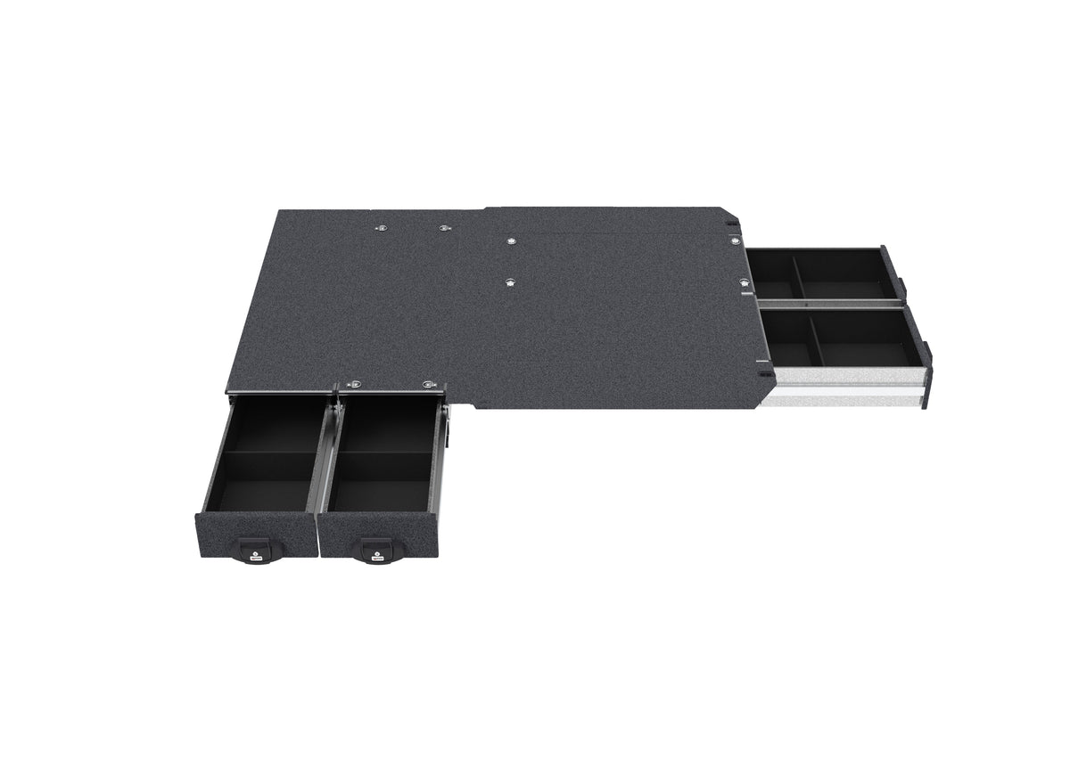 Fixed Floor Side Drawers & Fixed Floor Rear Drawers - Toyota Hiace Van 05/2019-current