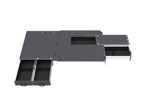 Fixed Floor Side Drawers & Single Roller Floor Rear Drawers - Toyota Hiace Slwb Van 08/2022-current