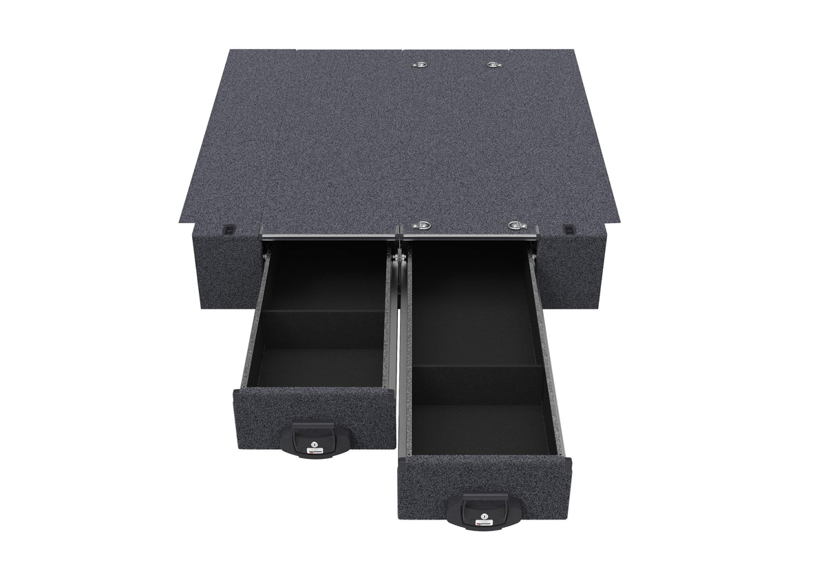 Fixed Floor Drawers - Nissan Navara D40 Rx King/extra Cab 11/2005-03/2015