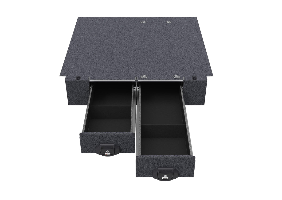 Fixed Floor Drawers - Nissan Navara D40 Stx King/extra Cab 11/2005-03/2015