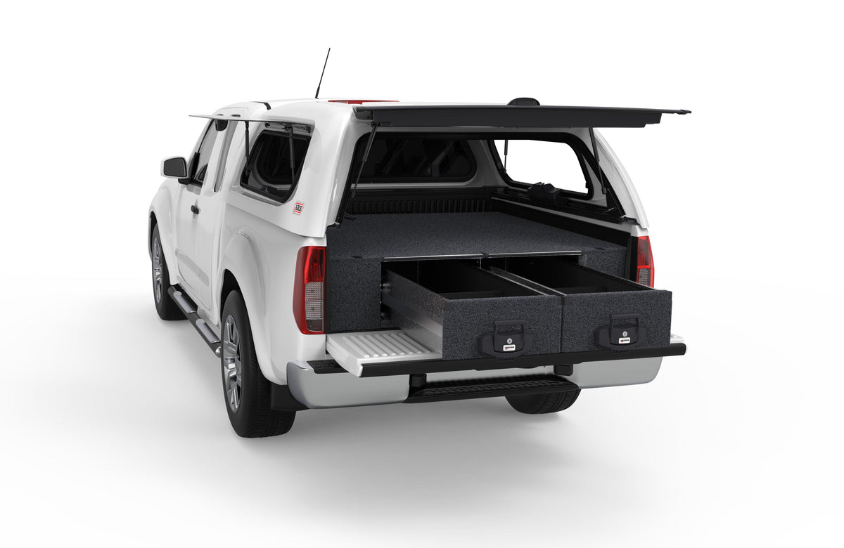 Fixed Floor Drawers - Nissan Navara D40 Stx King/extra Cab 11/2005-03/2015