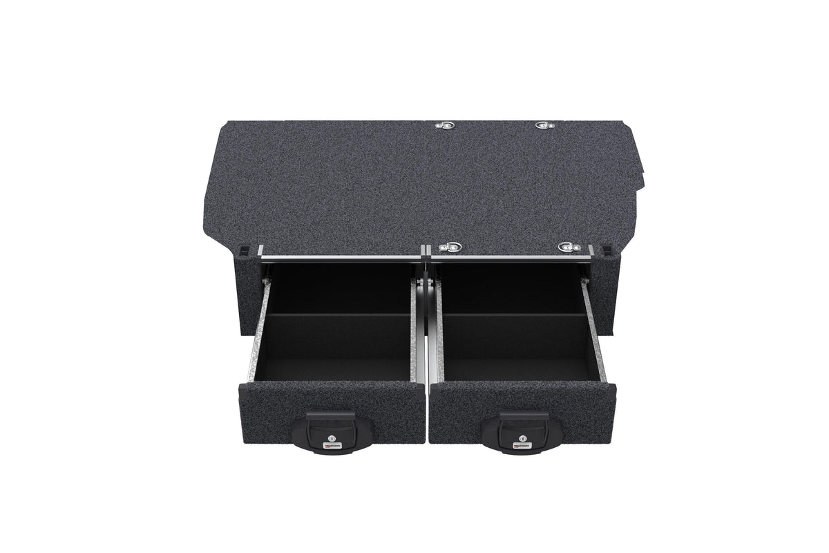 Fixed Floor Drawers - Toyota Landcruiser Prado 120 Series Wagon With Rear Air Con 10/2002-09/2009