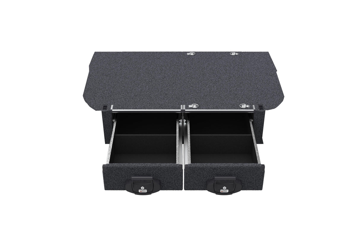 Fixed Floor Drawers - Toyota Landcruiser Prado 90 Series Wagon Without Rear Air Con 01/1996-09/2002