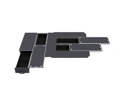 Single Roller Floor Side Drawers & Dual Roller Floor Rear Drawers - Toyota Hiace Van 05/2019-current