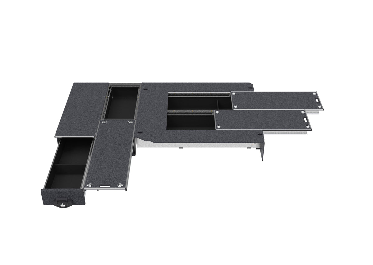 Single Roller Floor Side Drawers & Dual Roller Floor Rear Drawers - Toyota Hiace Van 01/2005-04/2019