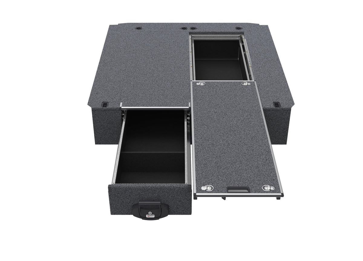 Single Roller Floor Drawers - Toyota Hilux Dual Cab Sr5 A Deck 11/1997-02/2005