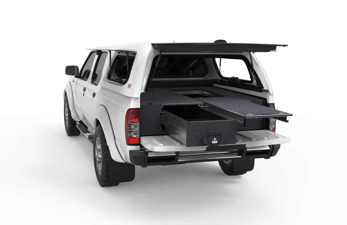 Single Roller Floor Drawers - Nissan Navara D22 Dual Cab 04/1997-03/2015