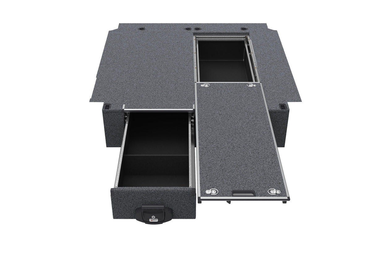 Single Roller Floor Drawers - Nissan Navara D22 Dual Cab 04/1997-03/2015