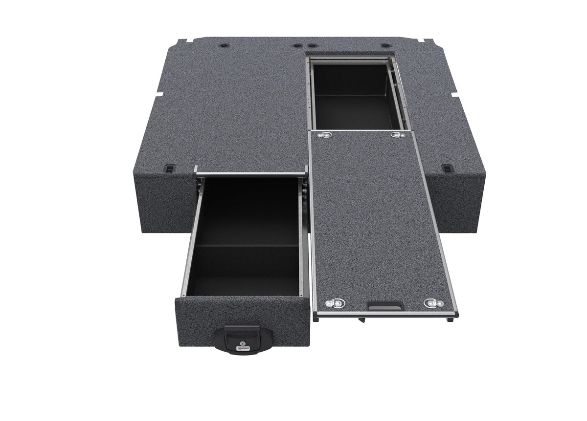 Single Roller Floor Drawers - Mitsubishi Triton Mn Dual Cab 10/2009-02/2015