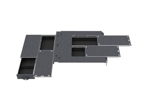 Single Roller Floor Side Drawers & Dual Roller Floor Rear Drawers - Toyota Hiace Slwb Van 08/2022-current