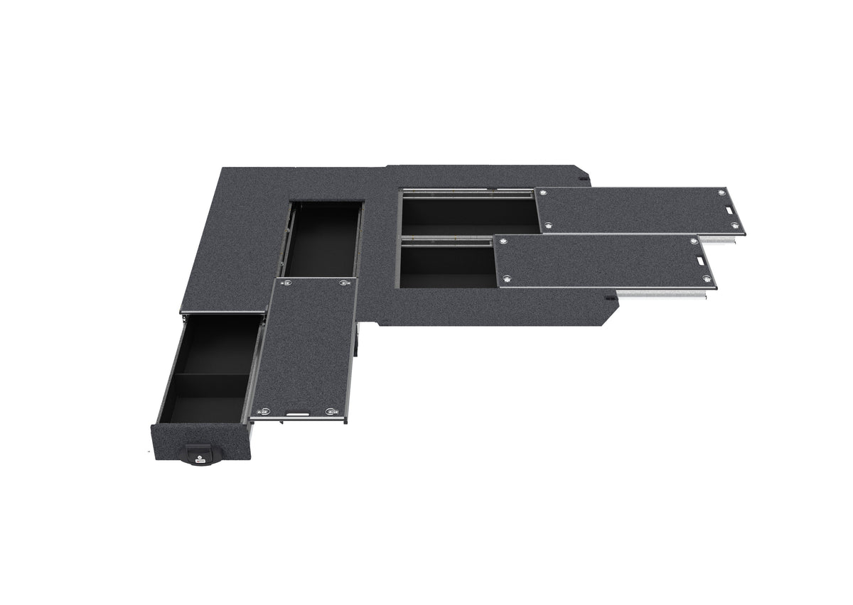 Single Roller Floor Side Drawers & Dual Roller Floor Rear Drawers - Toyota Hiace Van 05/2019-current