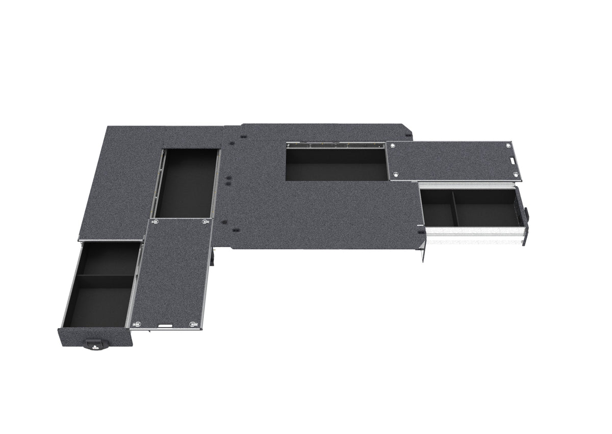 Single Roller Floor Side Drawers & Single Roller Floor Rear Drawers - Toyota Hiace Slwb Van 08/2022-current