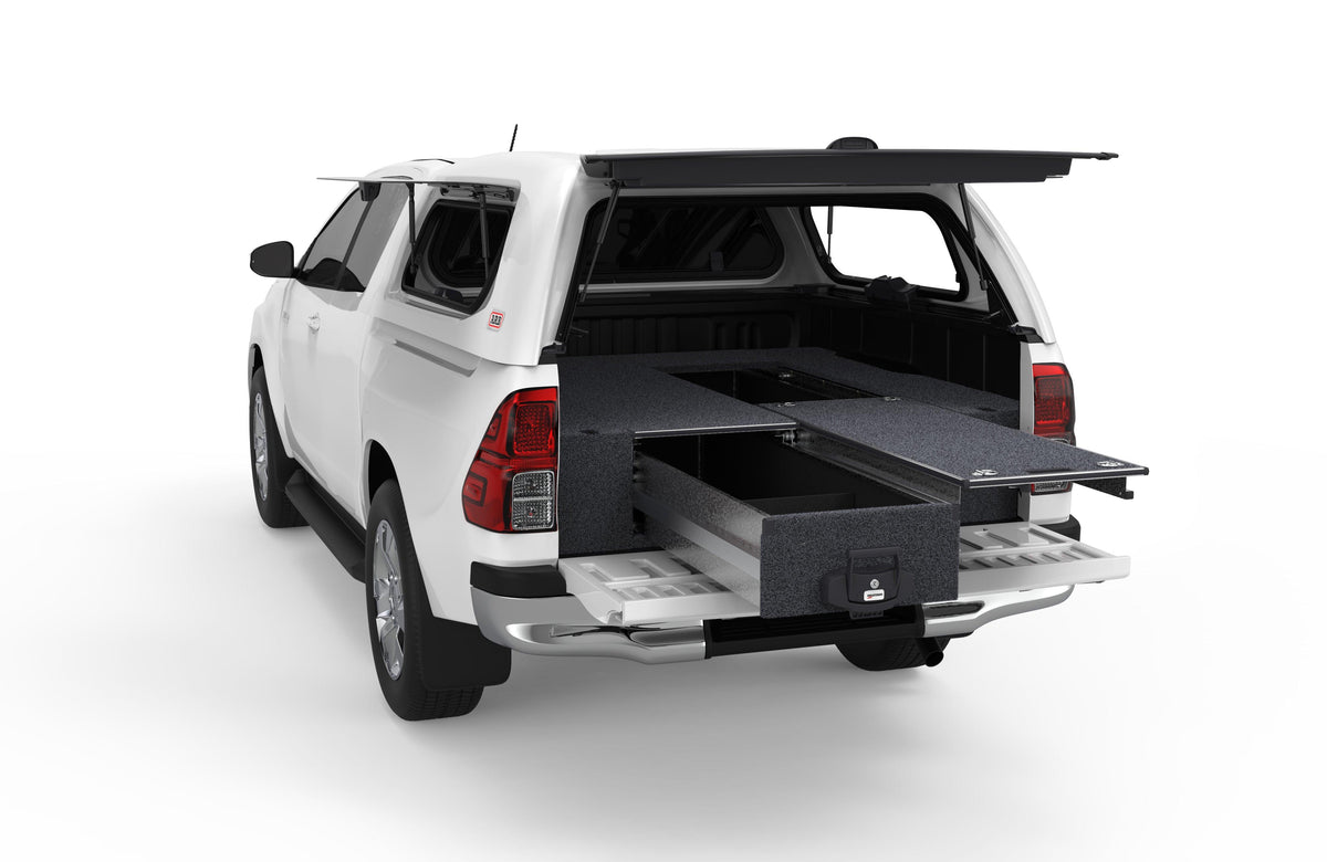 Single Roller Floor Drawers - Toyota Hilux Extra Cab Sr5 J Deck 03/2005-09/2015