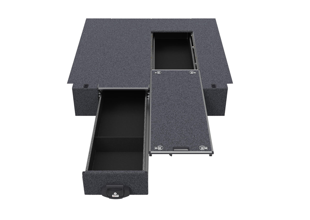 Single Roller Floor Drawers - Nissan Navara D40 Rx King/extra Cab 11/2005-03/2015