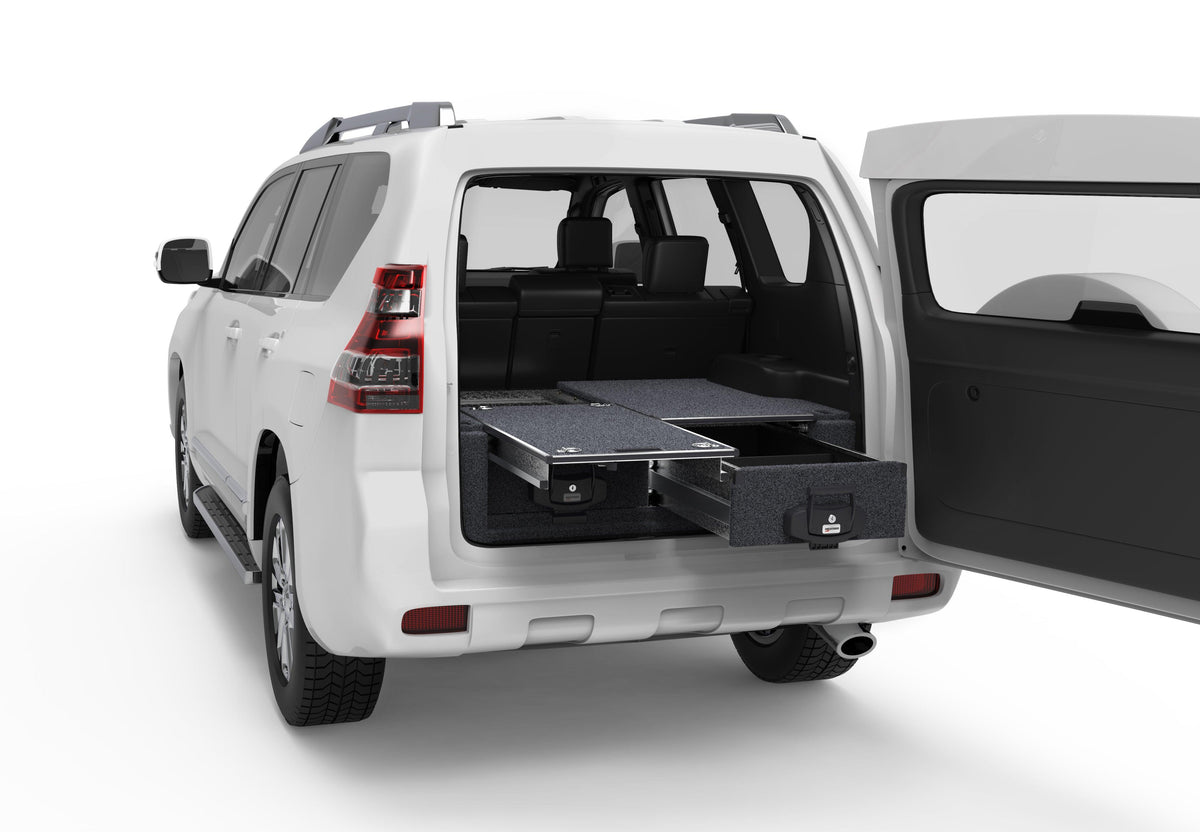 Single Roller Floor Drawers - Toyota Landcruiser Prado 150 Series Gx 7 Seat Wagon 11/2009-current