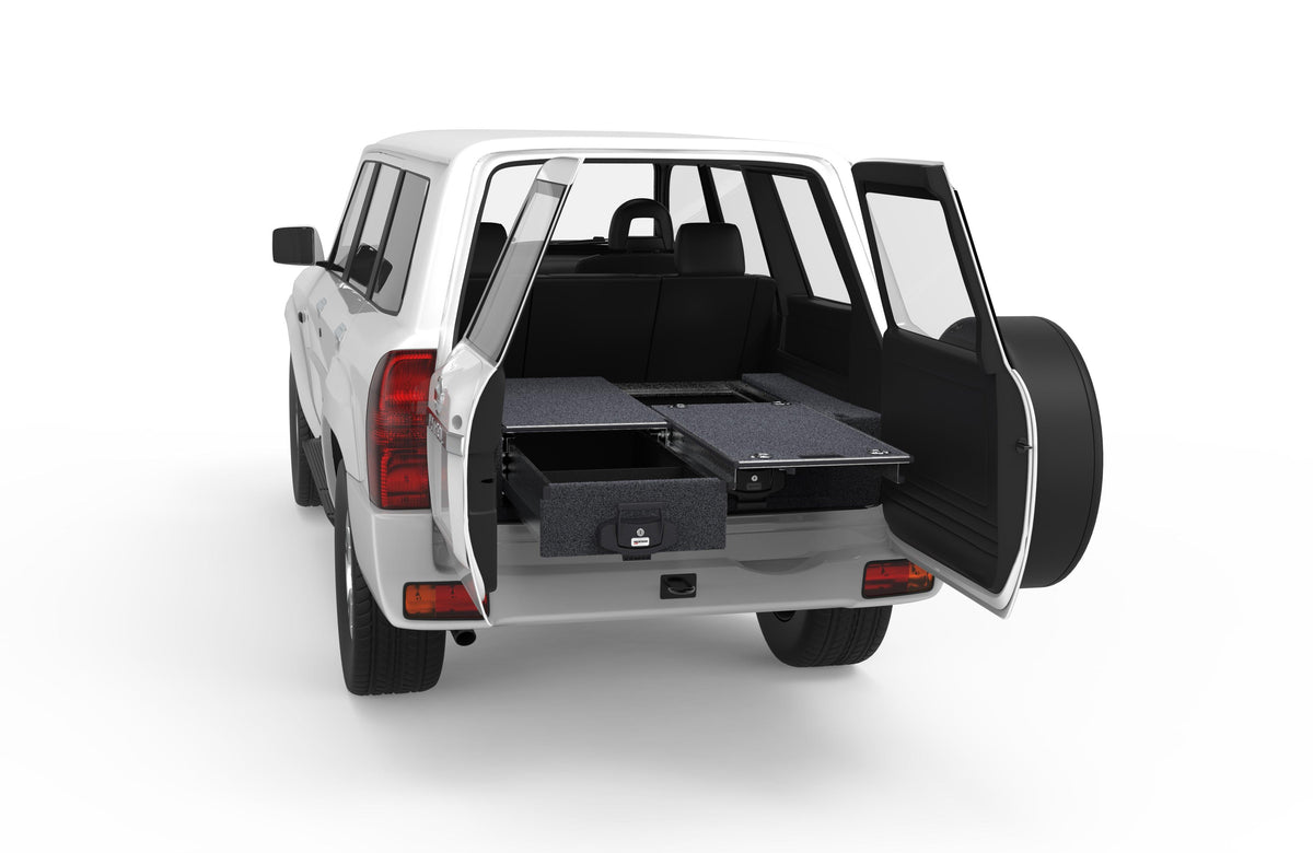 Single Roller Floor Drawers - Nissan Patrol Gu Wagon With Rear Air Con 11/1997-12/2016