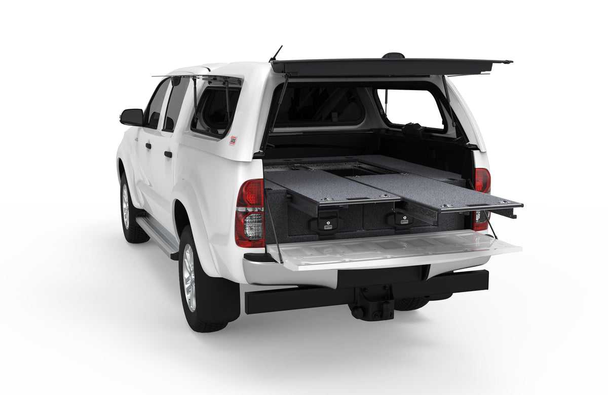 Dual Roller Floor Drawers - Toyota Hilux Dual Cab Sr5 J Deck 03/2005-09/2015